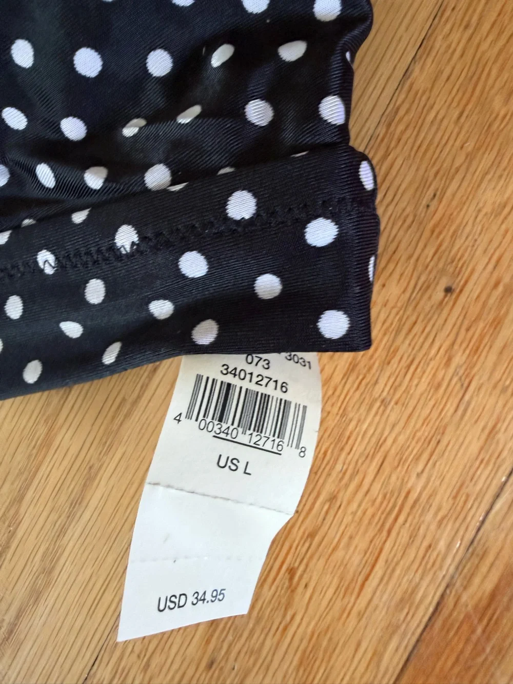 aerie Black Polka Dot Bikini Top